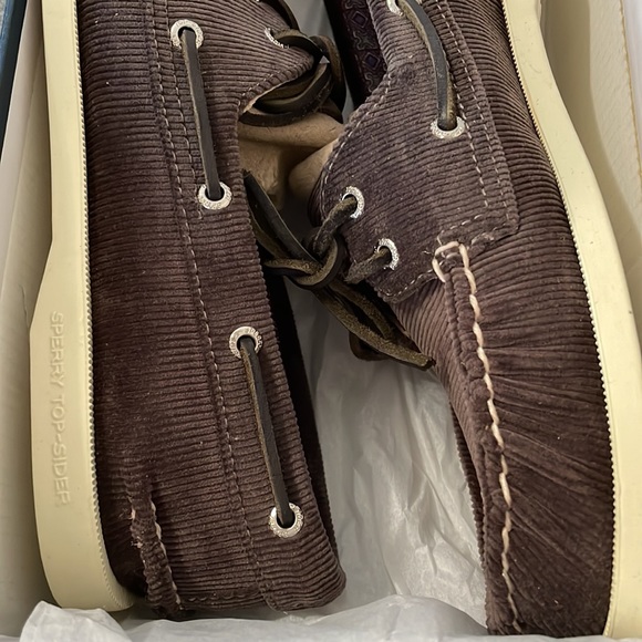 Sperry Top-Sider Women's A/O 2-eye Grey washed Corduroy Boat Shoe, color: brown - Picture 12 of 14